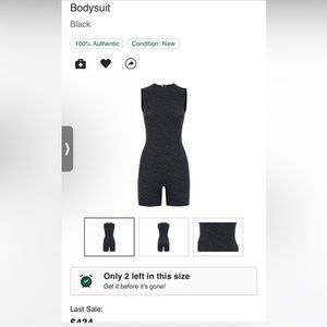Fendi skims black mid thigh bodysuit
